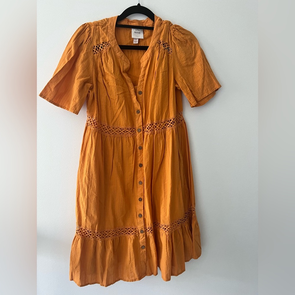 KNOX ROSE mustard dress